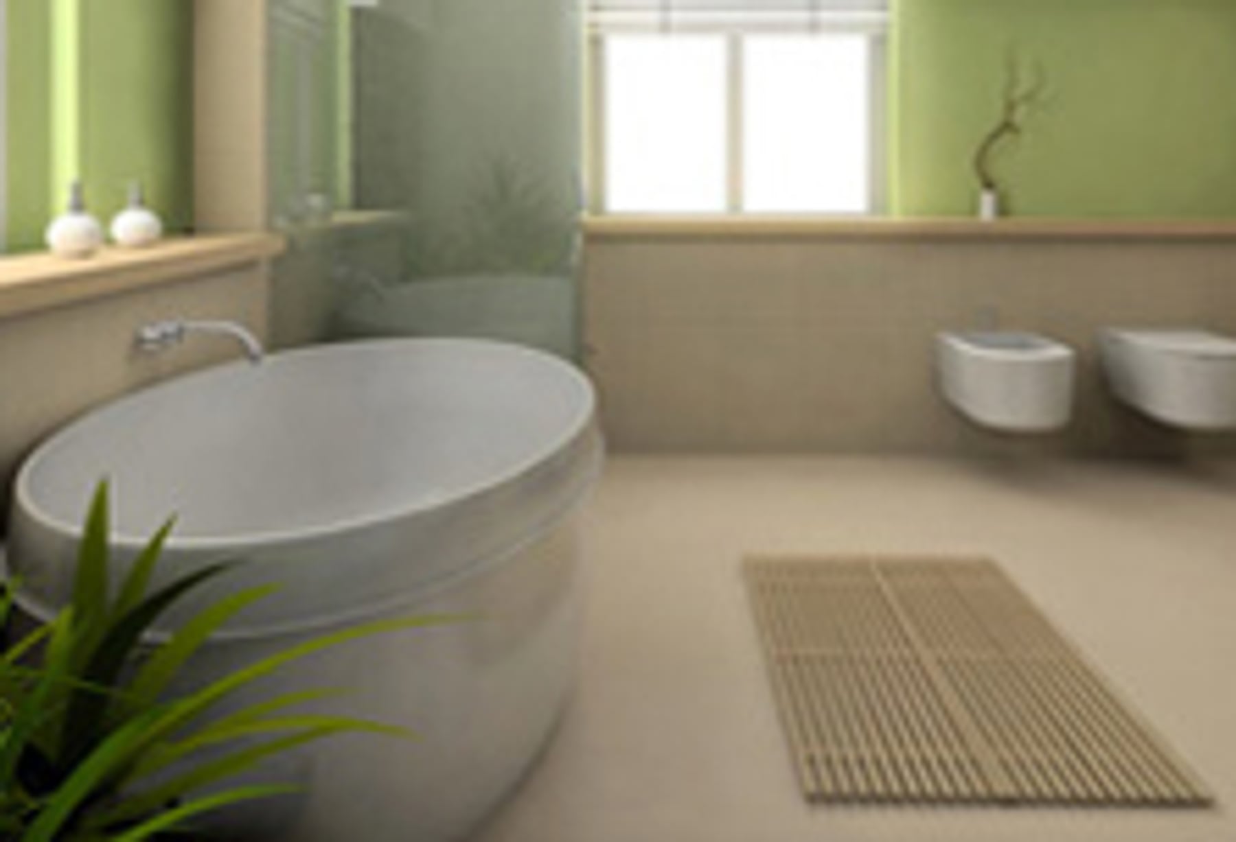 Modernes Badezimmer mit freistehender Badewanne